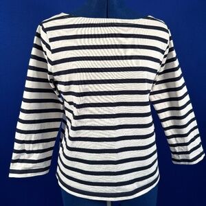 J.Crew Mariner Boatneck Navy & Cream SzM